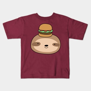 Hamburger Sloth Face Kids T-Shirt